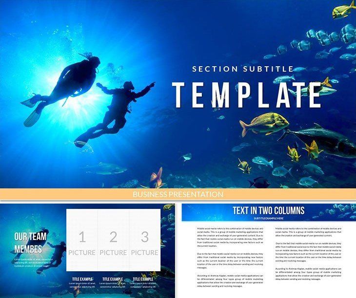 Scuba Diving PowerPoint Template | Professional Presentation Slides