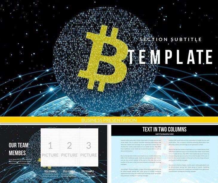 Exchange Bitcoin Currency PowerPoint Template: Presentation