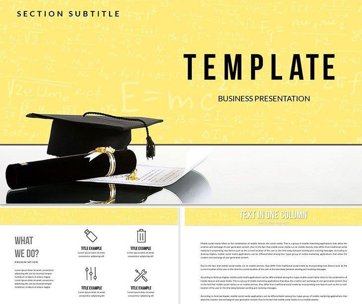 Education Graduate Diploma PowerPoint template