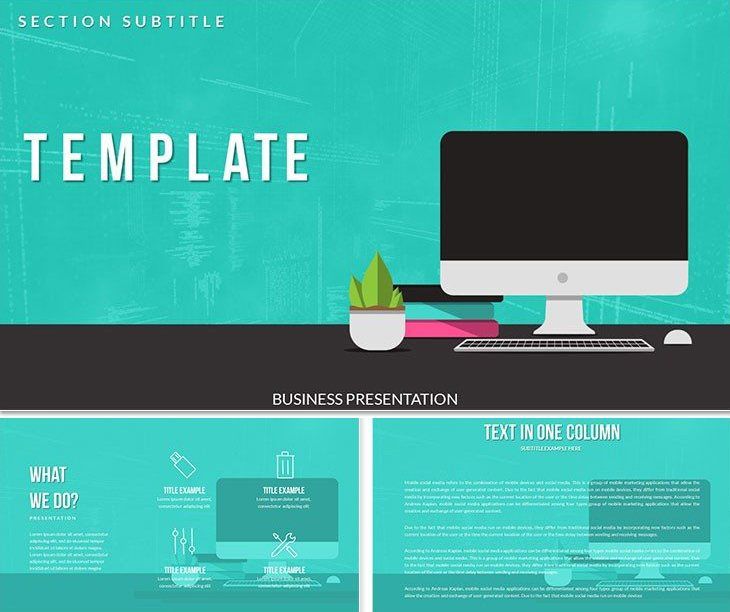 Working Computer PowerPoint templates