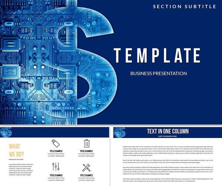 Digital Currency Dollar PowerPoint templates