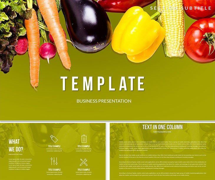 Healthy Life Vegetable PowerPoint Template - Editable PPTX | ImagineLayout