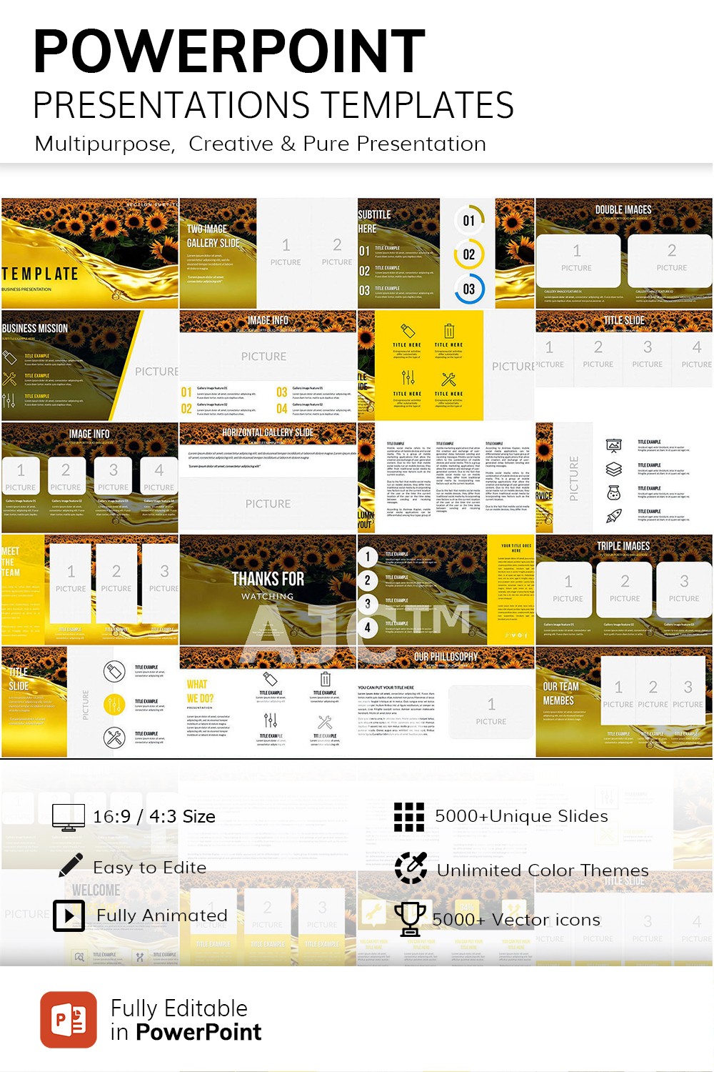 Sunflower Oil Production PowerPoint templates