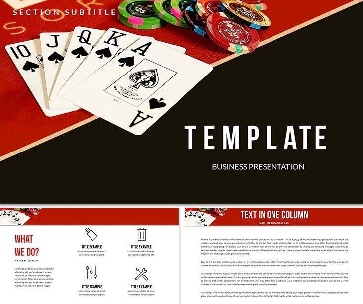 Winning at the Blackjack Table PowerPoint template