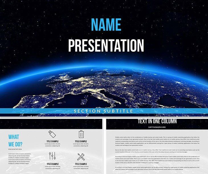 Planet Earth Orbit PowerPoint Templates