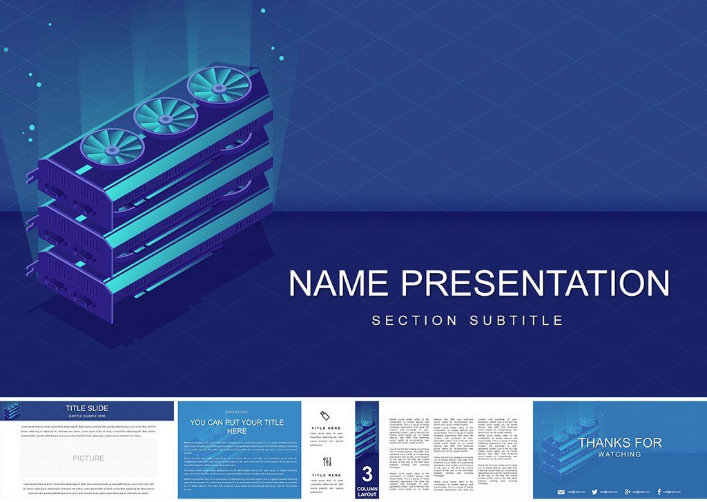 Cryptocurrency Mining PowerPoint Template - Design Download