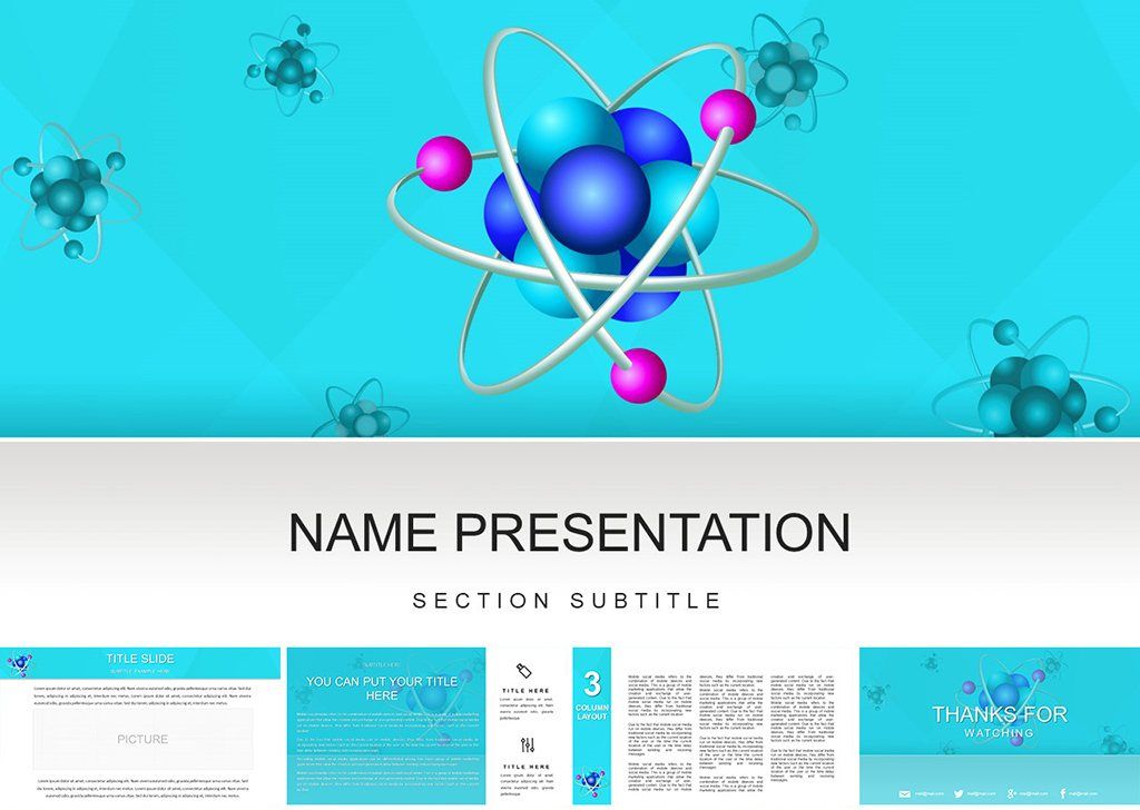 Chemical elements: Atoms, molecules, ions PowerPoint template