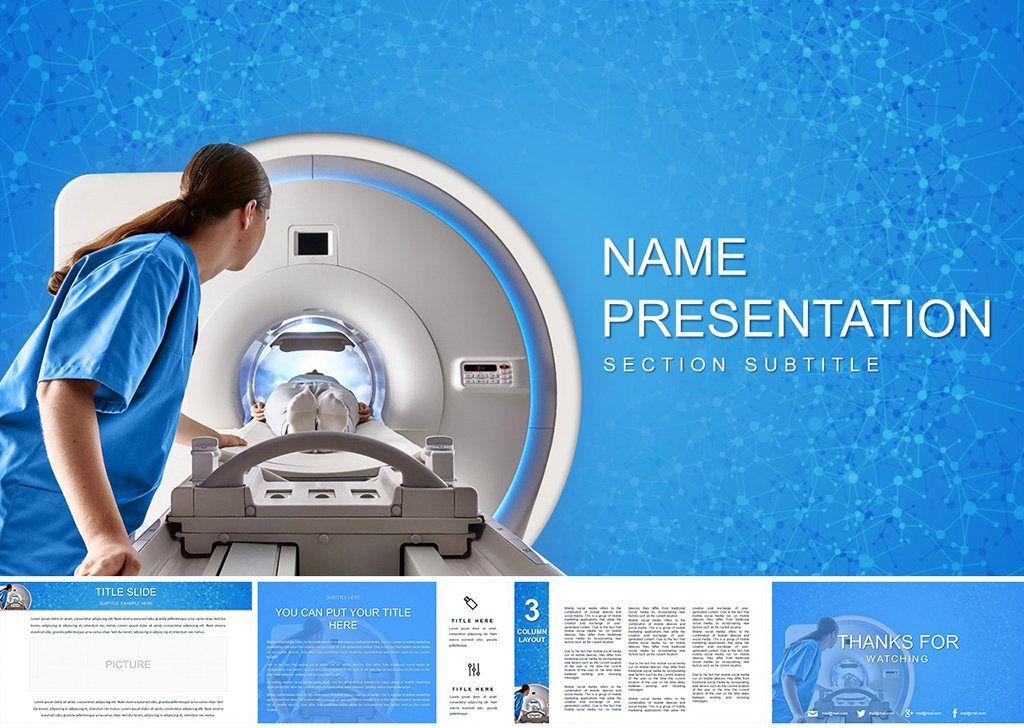 Medical Diagnostic Method - MRI PowerPoint template | ImagineLayout.com