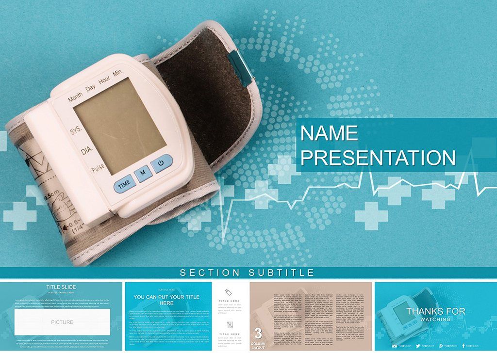 Automatic Electronic Blood Pressure PowerPoint Template