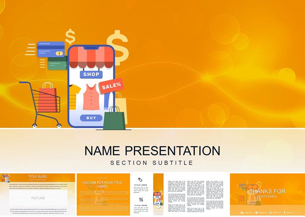 E-commerce Sale PowerPoint Template: Presentation