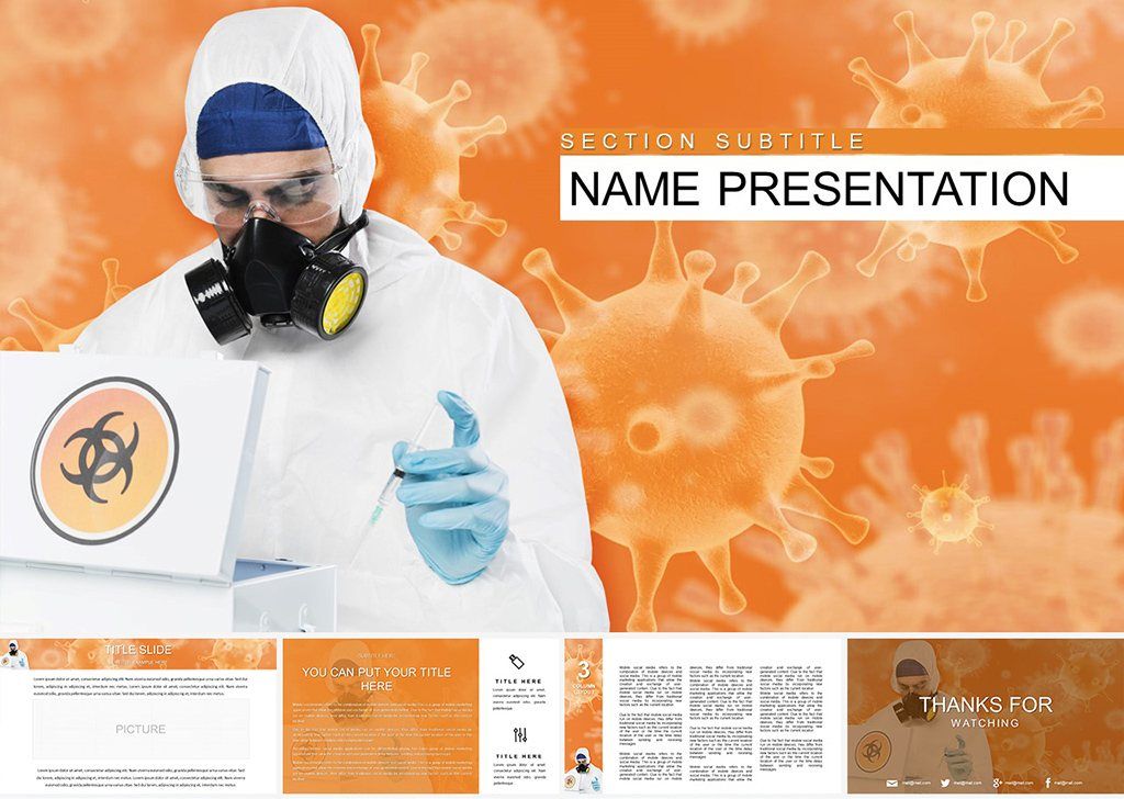 Viral Outbreak PowerPoint Template for Scientists