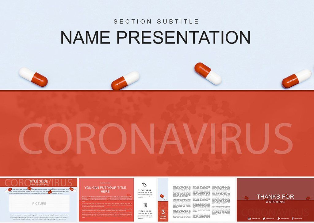 Virus Outbreak PowerPoint Template for Drug Insights