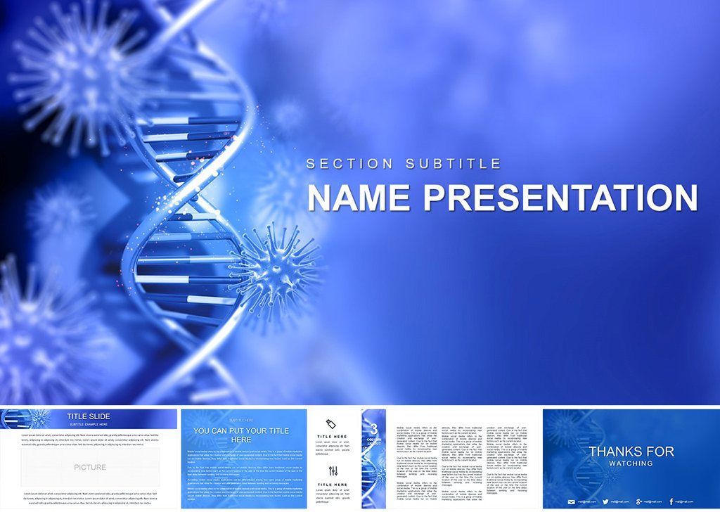 Viruses And Dna Change Powerpoint Template