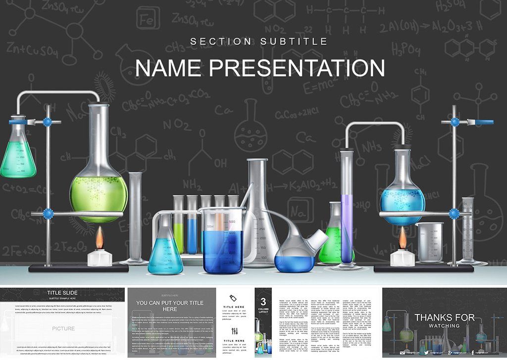 Chemistry Lab Online Lesson PowerPoint Template