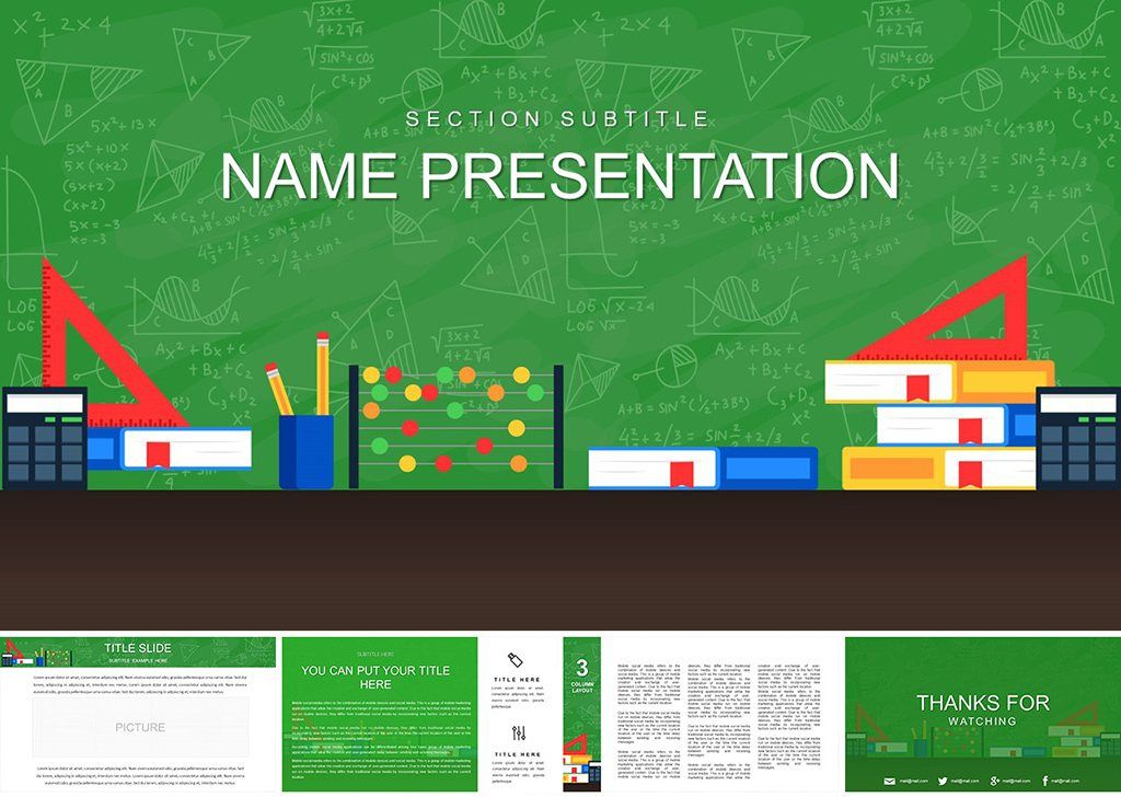 Strategies for Teaching Math to Kids PowerPoint Template