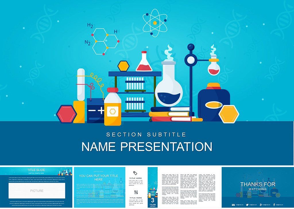 Chemistry Technology Substances PowerPoint Template for Research