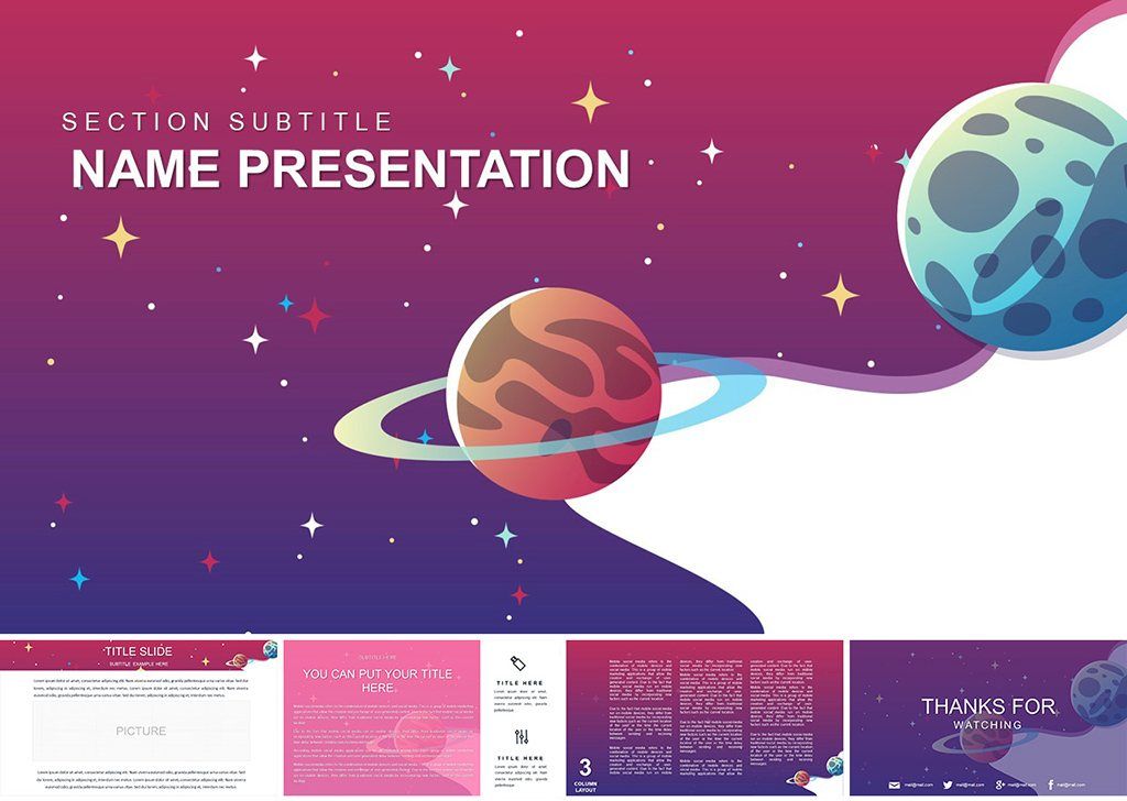 Planets Astronomy PowerPoint template