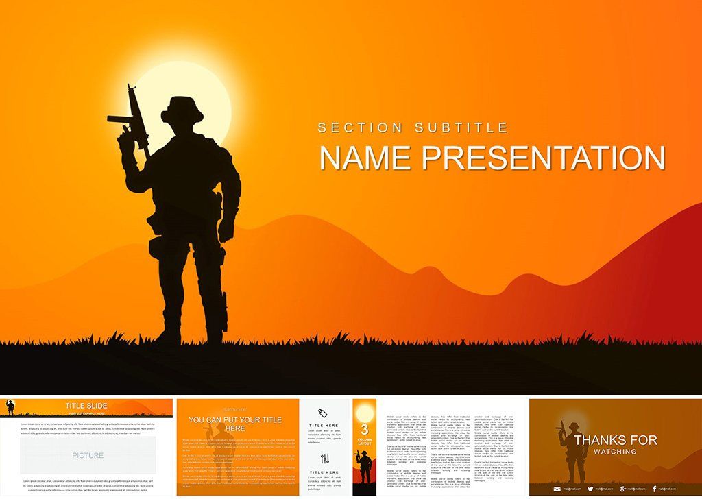 Armed Forces - War PowerPoint template