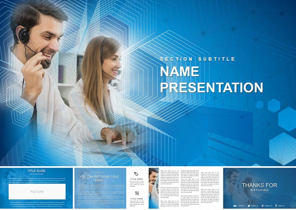 Call Centre Helper PowerPoint presentation template