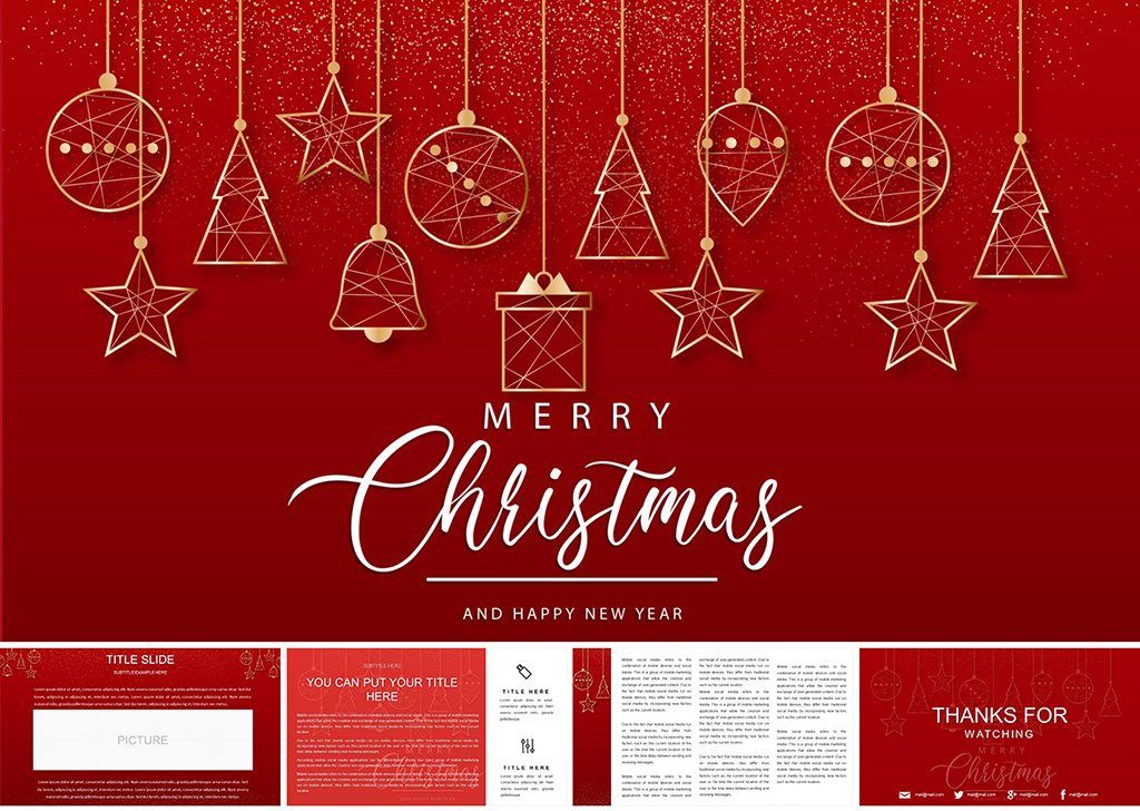 Merry Christmas and Happy New Year Wishes PowerPoint Template