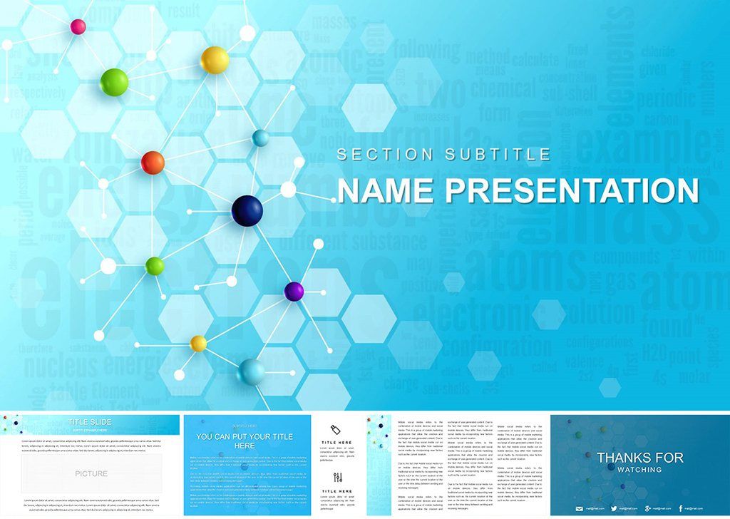 Chemistry Lessons PowerPoint template