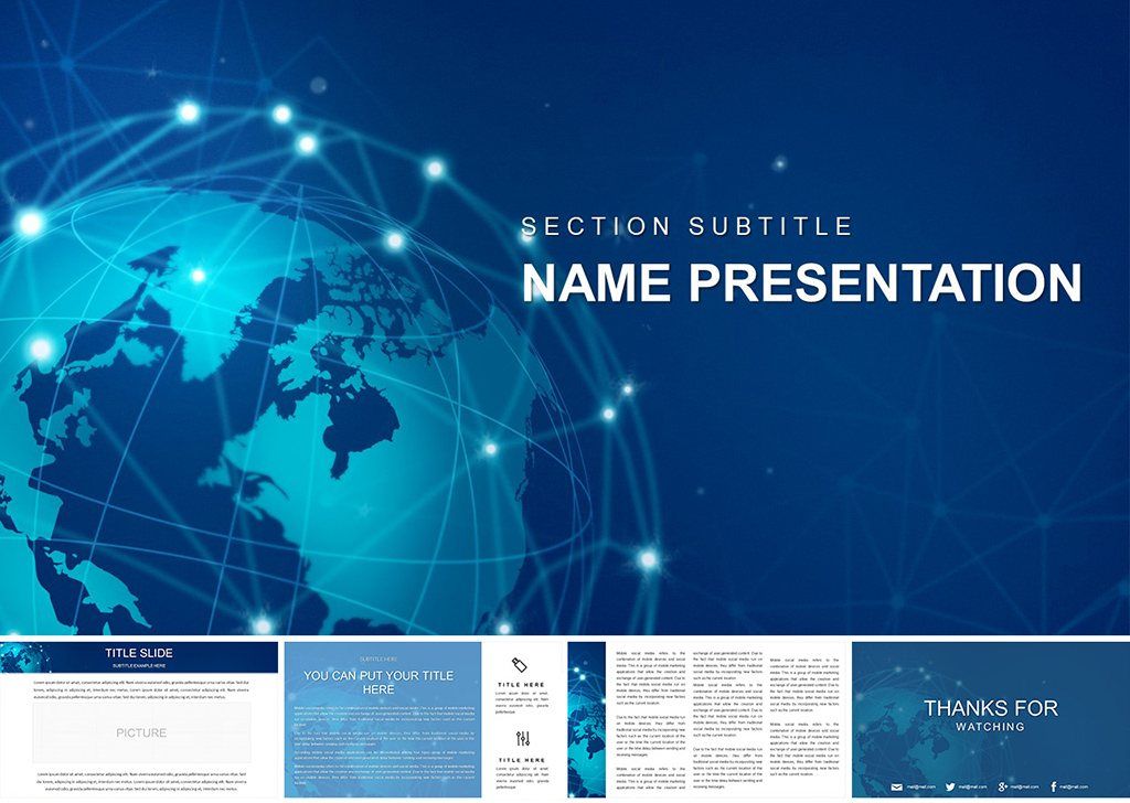 Business World of Ideas PowerPoint template