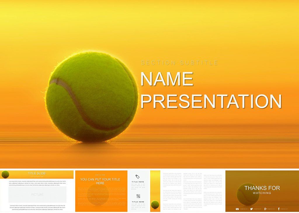 Tennis Ball PowerPoint Template