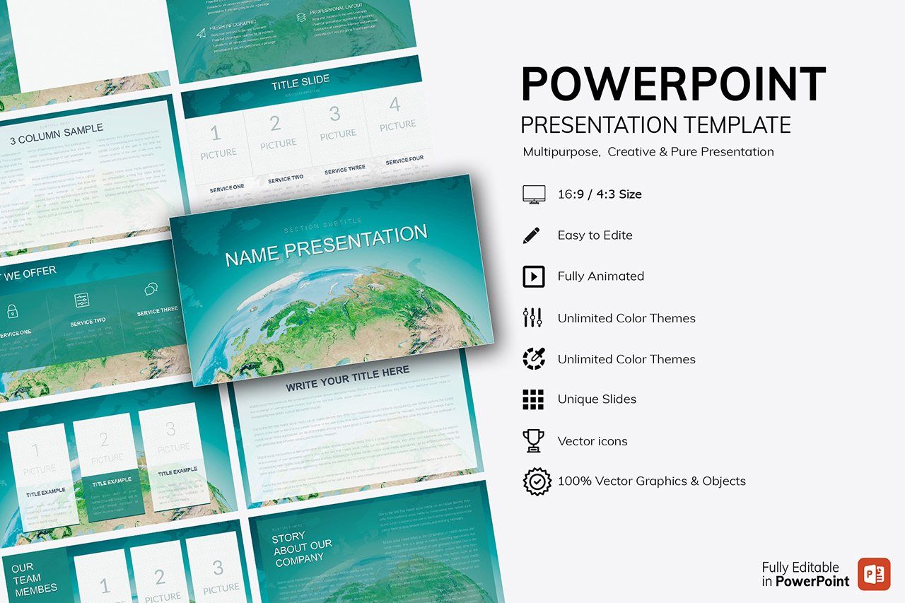 World Geography Information PowerPoint Template