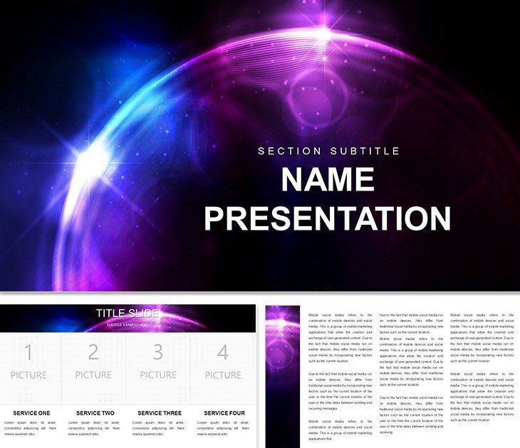 Orbit Plasma PowerPoint Template, PPTX Presentation