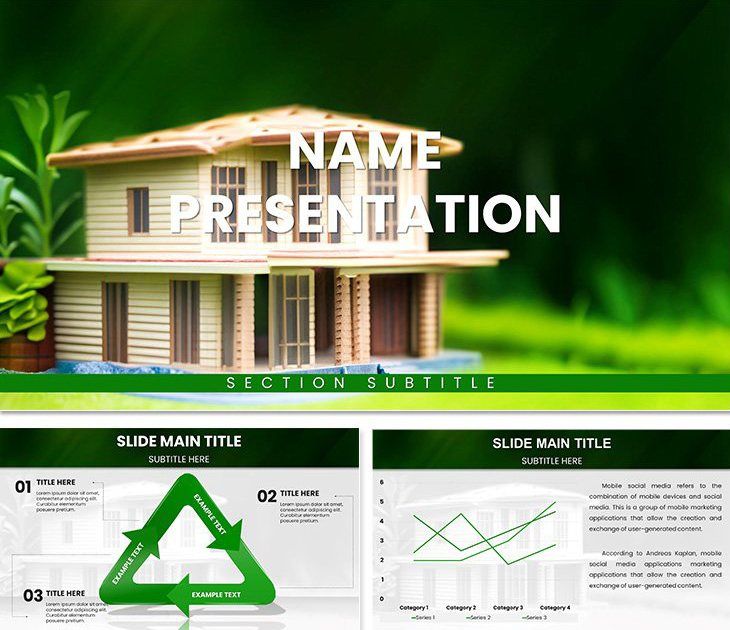 Professional House Rent and Sale PowerPoint Template for Real Estate