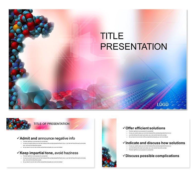 Molecule Structure PowerPoint template | ImagineLayout.com
